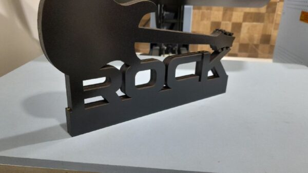 Display de mesa na forma do letreiro Rock em MDF (Modelo 01)