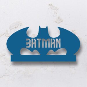 Display de mesa na forma do Batman em MDF (Modelo 01) - Azul