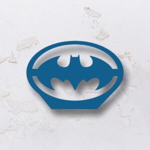 Display de mesa na forma do Batman em MDF (Modelo 02) - Azul