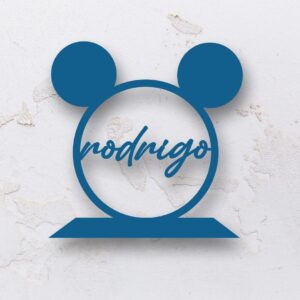 Display de mesa na forma do Mickey Mouse em MDF (Modelo 02) - Azul