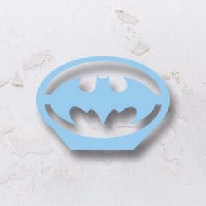 Display de mesa na forma do Batman em MDF (Modelo 02) - Azul Bebê