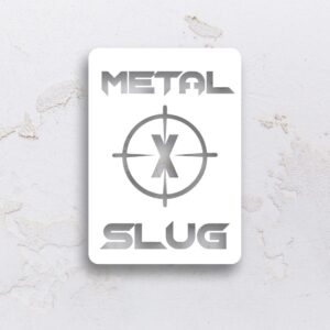 Chaveiro vazado na forma do Metal Slug em MDF - Branco