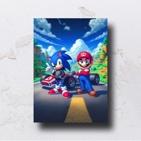 Quadro adesivado na forma do Mario em MDF - Imagem 3