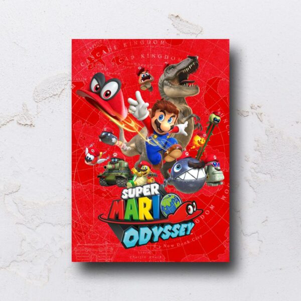 Quadro adesivado na forma do Mario em MDF - Imagem 6