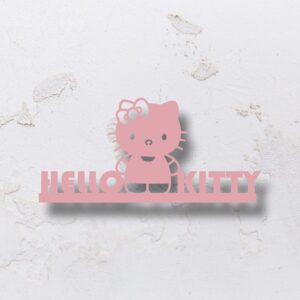 Display de mesa na forma da Hello Kitty em MDF (Modelo 01) - Rosa Bebê