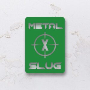 Chaveiro vazado na forma do Metal Slug em MDF - Verde