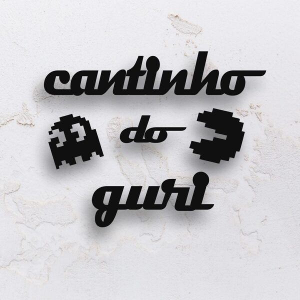 Letreiro decorativo vazado cantinho do guri em MDF (Modelo 01)