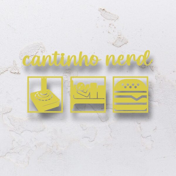Letreiro decorativo vazado cantinho gamer em MDF (Modelo 01) - Imagem 2