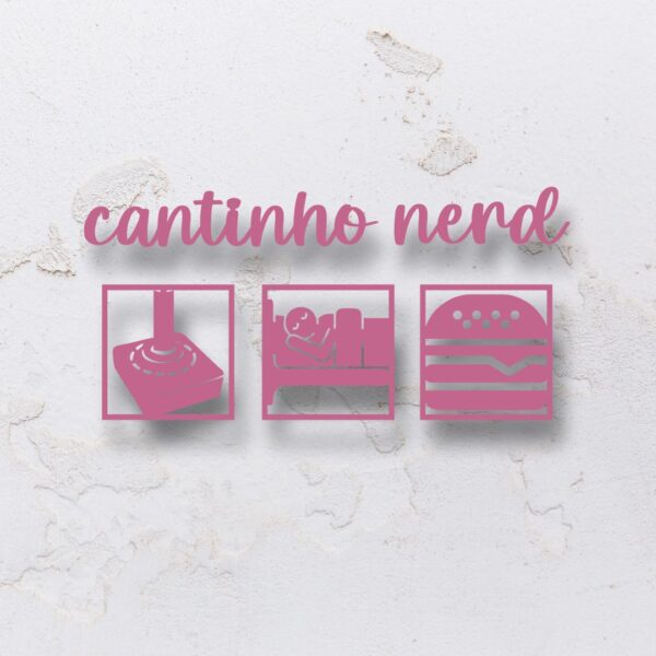 Letreiro decorativo vazado cantinho gamer em MDF (Modelo 01) - Imagem 6