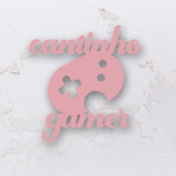 Letreiro decorativo vazado na forma do cantinho gamer em MDF (Modelo 01) - Imagem 7
