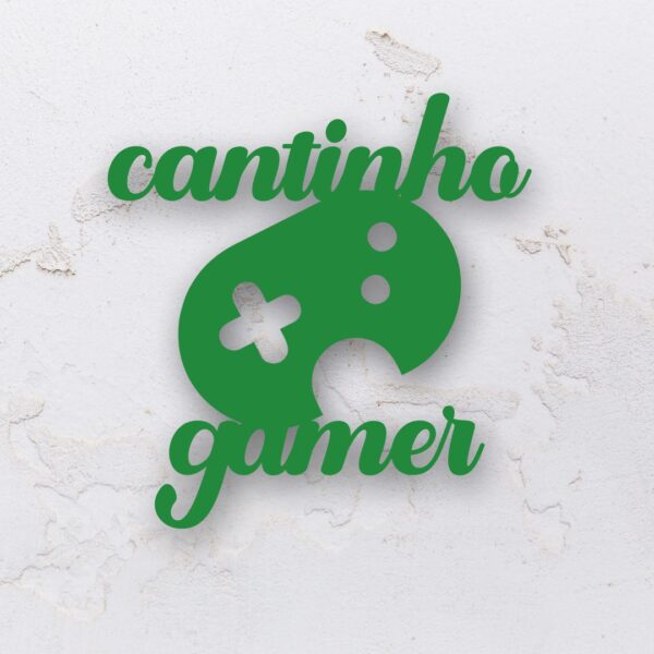 Letreiro decorativo vazado na forma do cantinho gamer em MDF (Modelo 01) - Imagem 8