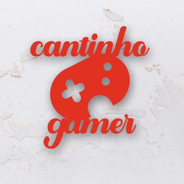 Letreiro decorativo vazado na forma do cantinho gamer em MDF (Modelo 01) - Imagem 9