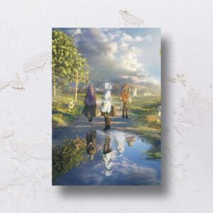 Quadro adesivado na forma da Frieren em MDF (Modelo 01)