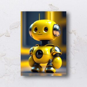 Quadro adesivado na forma de Robôs em MDF (Modelo 01)
