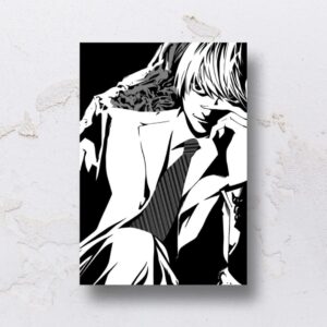 Quadro adesivado na forma do Death Note em MDF (Modelo 01)