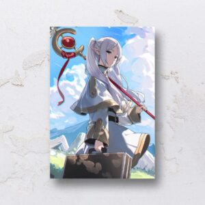 Quadro adesivado na forma da Frieren em MDF (Modelo 01)