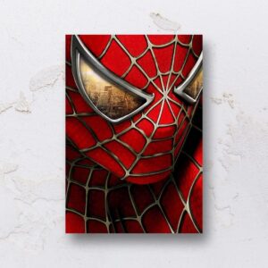 Quadro adesivado na forma do Homem Aranha em MDF (modelo 01