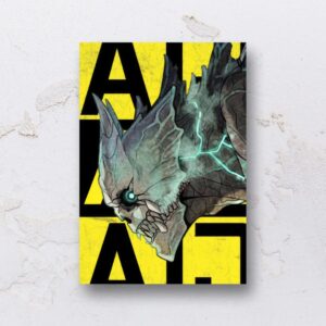 Quadro adesivado na forma do Kaiju Nº8 em MDF (Modelo 01)
