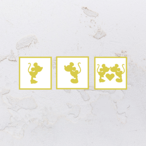 Quadro mosaico em alto relevo na forma do Mickey em MDF (Modelo 01)