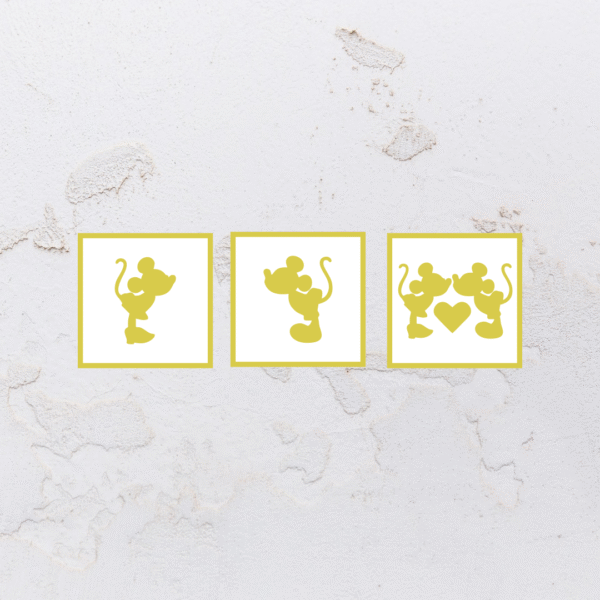 Quadro mosaico em alto relevo na forma do Mickey em MDF (Modelo 01) - Imagem 2