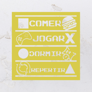 Quadro vazado estilo gamer em MDF (Modelo 01)