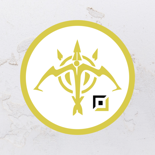 Quadro em alto relevo na forma do símbolo do atirador (League of Legends) em MDF - Imagem 2
