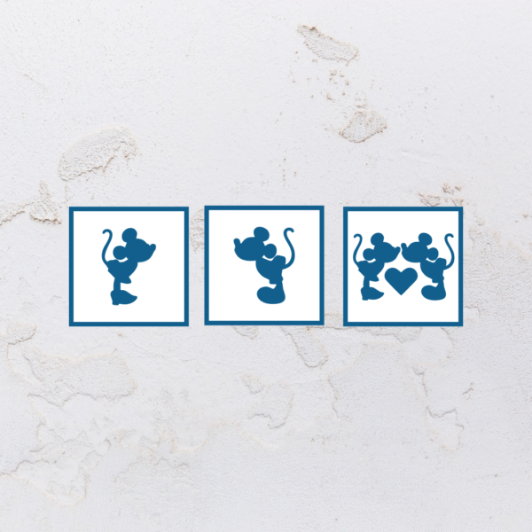 Quadro mosaico em alto relevo na forma do Mickey em MDF (Modelo 01) - Imagem 3