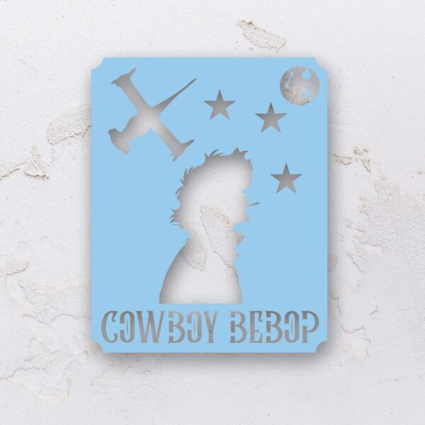 Quadro vazado na forma do Cowboy Bebop em MDF (Modelo 01) - Imagem 4