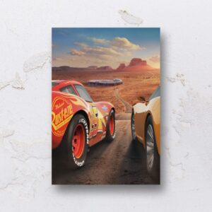 Quadro adesivado na forma do Carros em MDF (Modelo 01)