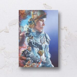 Quadro adesivado na forma do Gears of War em MDF (Modelo 01)