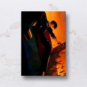 Quadro adesivado na forma do Cowboy Bebop em MDF (Modelo 01)