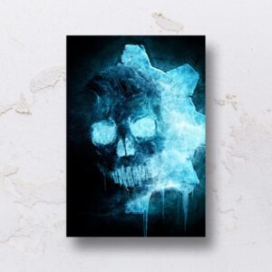 Quadro adesivado na forma do Gears of War em MDF (Modelo 01)