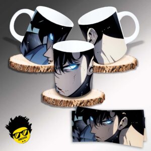 Caneca de porcelana na forma do Solo Leveling - Mockup 01