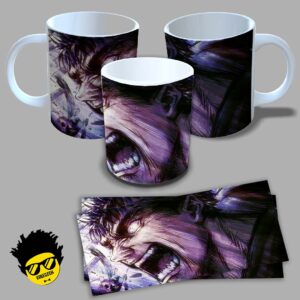 Caneca de Porcelana na forma do Berserk (Modelo 01) 325ML Aaa - Mockup 04