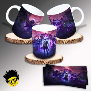 Caneca de porcelana na forma do Solo Leveling - Mockup 05