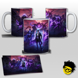 Caneca de porcelana na forma do Solo Leveling - Mockup 05