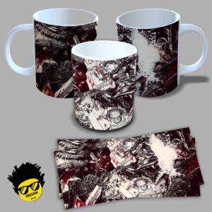 Caneca de Porcelana na forma do Berserk (Modelo 01) 325ML Aaa - Mockup 07
