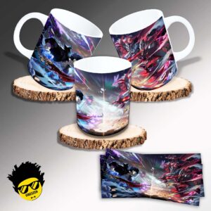 Caneca de porcelana na forma do Solo Leveling - Mockup 08