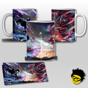 Caneca de porcelana na forma do Solo Leveling - Mockup 08