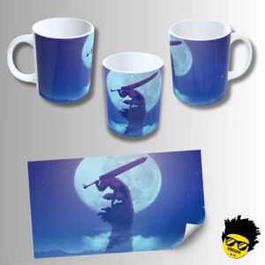 Caneca de Porcelana na forma do Berserk (Modelo 01) - Mockup 08