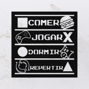 Quadro vazado estilo gamer em MDF (Modelo 01)