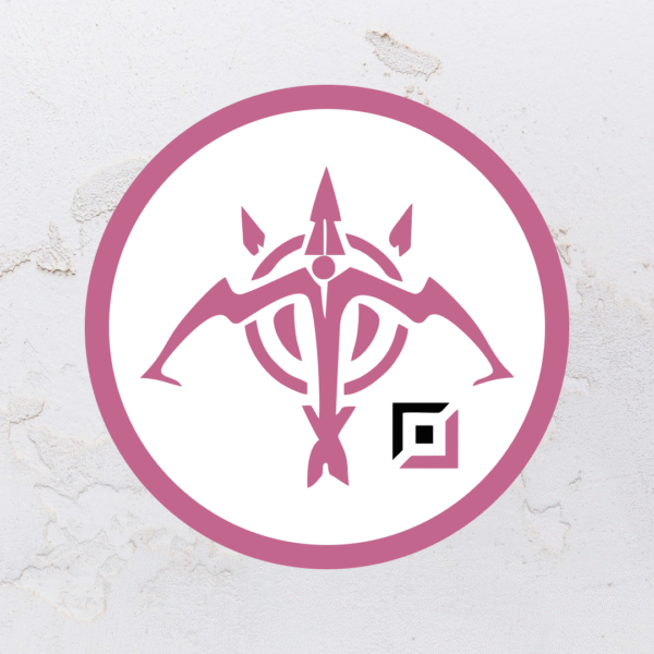 Quadro em alto relevo na forma do símbolo do atirador (League of Legends) em MDF - Imagem 5