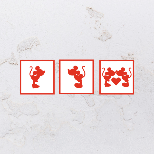 Quadro mosaico em alto relevo na forma do Mickey em MDF (Modelo 01) - Imagem 8