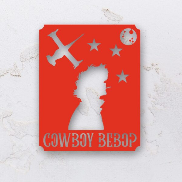 Quadro vazado na forma do Cowboy Bebop em MDF (Modelo 01) - Imagem 9
