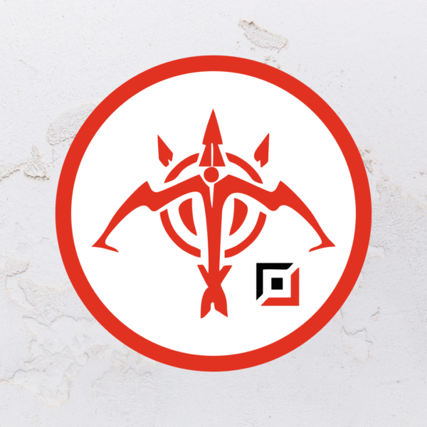 Quadro em alto relevo na forma do símbolo do atirador (League of Legends) em MDF - Imagem 8