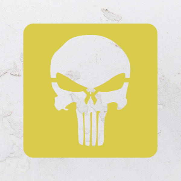 Quadro vazado na forma do Justiceiro em MDF (Modelo 01) - Imagem 2