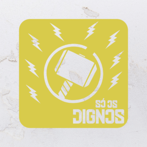 Quadro vazado na forma do Thor em MDF (Modelo 01)