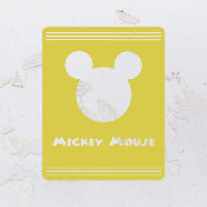 Quadro vazado na forma do Mickey Mouse em MDF (Modelo 01)