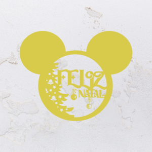 Quadro vazado na forma do Mickey Mouse em MDF (Modelo 02)
