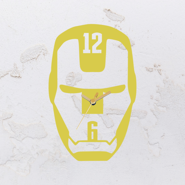 Relógio de parede montador na forma do Homem de Ferro em MDF (Modelo 01) - Imagem 2